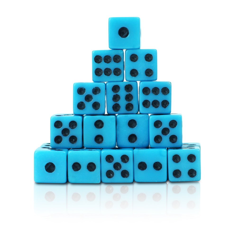 China Factory Custom Colorful Blue 10mm Acrylic Square Corner Dice Wholesale board game dice