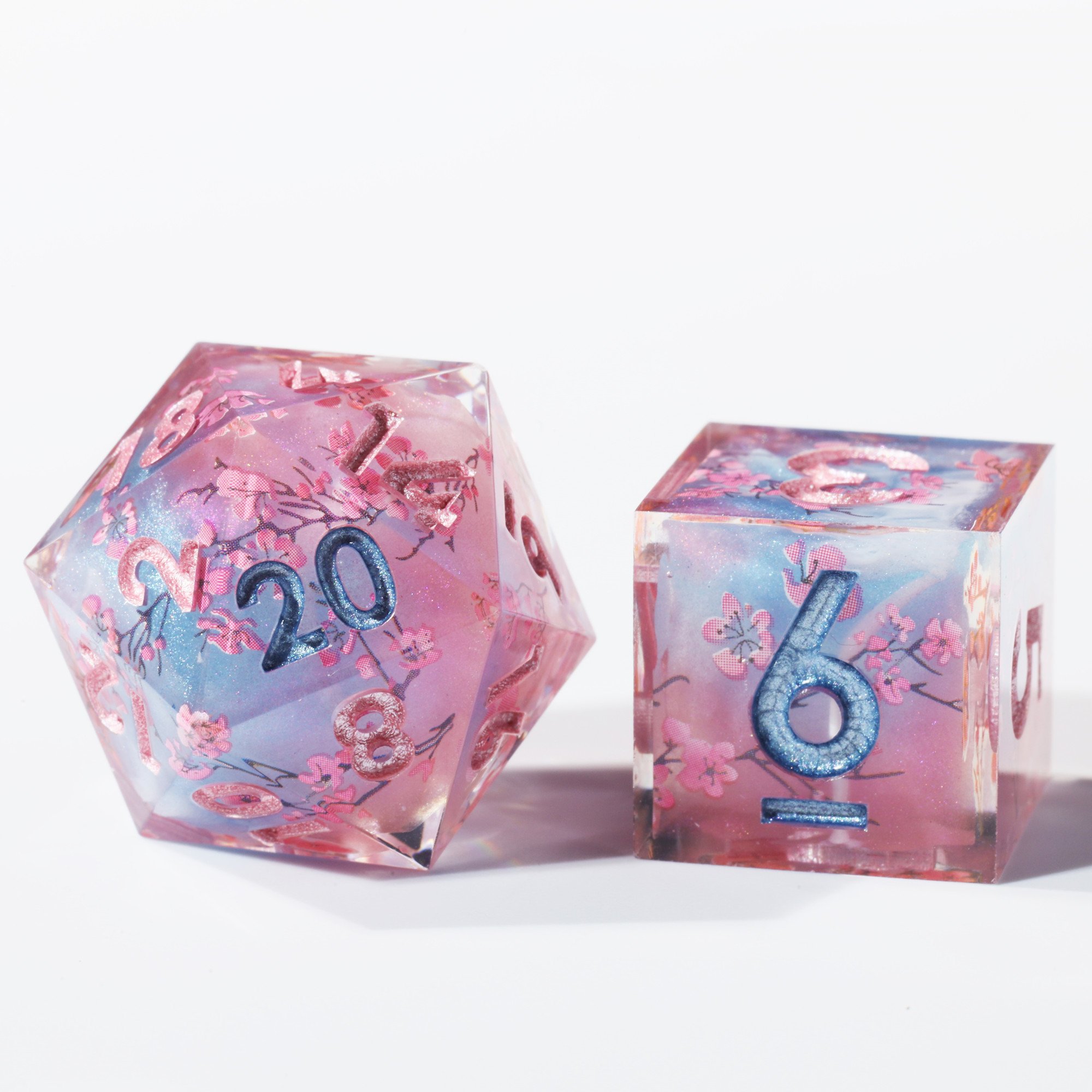 MINI PLANET Dnd Dice Set Wholesale Custom Resin Dice with Sharp Edges For TRPG Handmade Layered stickers Polyhedral Dice DND Set