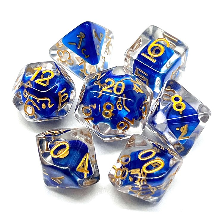 Factory Custom DND Transparent Dice in Dice Resin Magic RPG Resin Dice Set