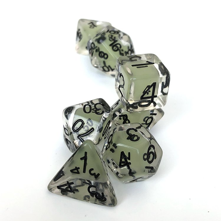 Factory Custom DND Transparent Dice in Dice Resin Magic RPG Resin Dice Set