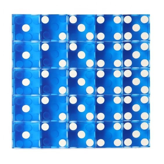 Acrylic 19mm AAA Grade Serialized Set of Casino Dice Set of 5 with Sharp Edges Custom Numbers