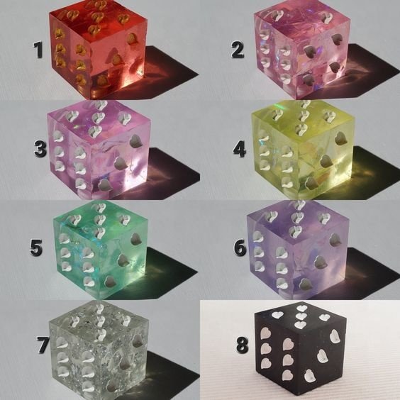 Acrylic 19mm AAA Grade Serialized Set of Casino Dice Set of 5 with Sharp Edges Custom Numbers