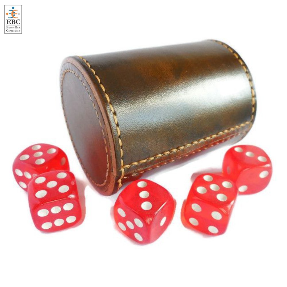 OEM Custom Luxury Leather Dice Cups High Quality Board Game Cups with Dices Wholesale Custom Logo Colorful Style Pcs