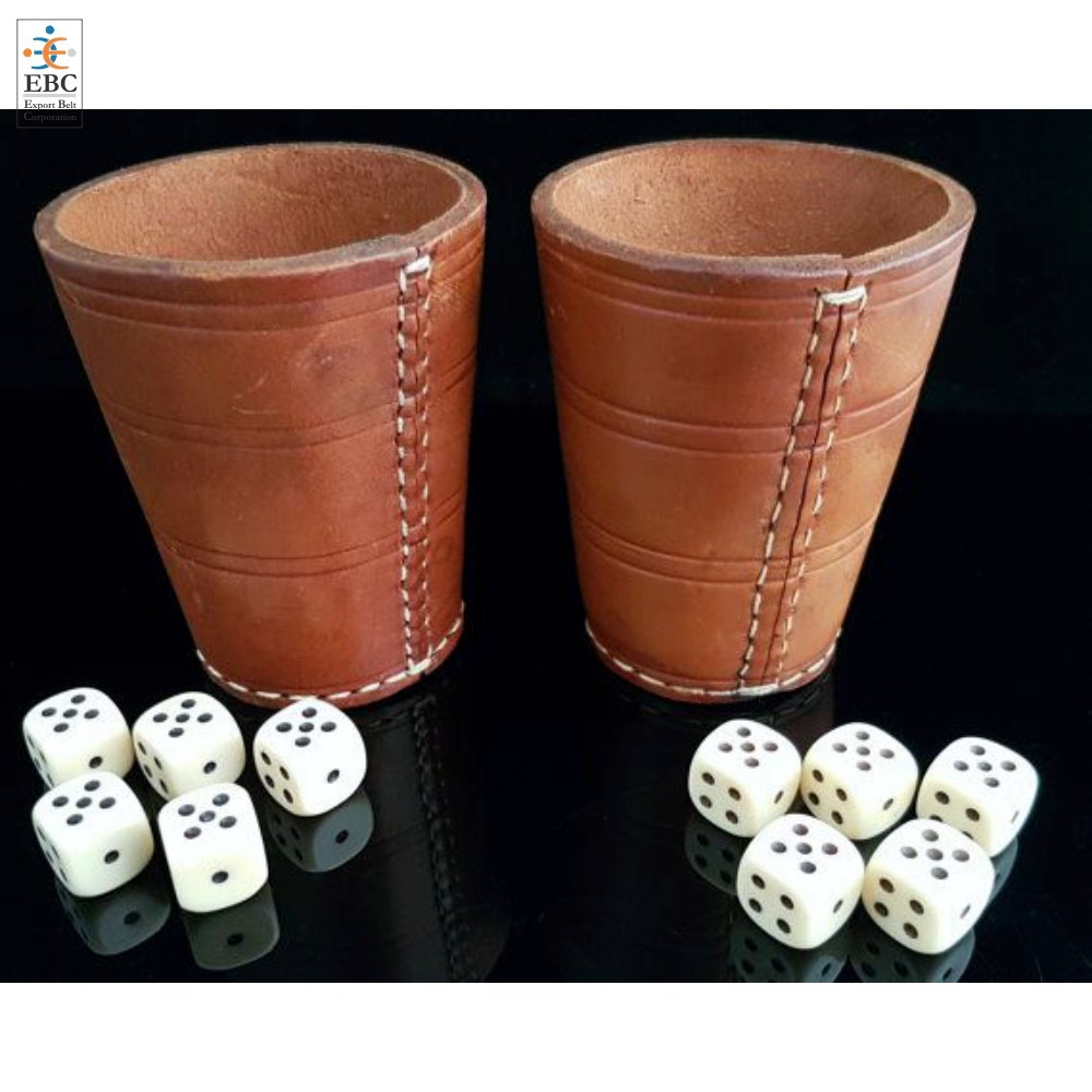 OEM Custom Luxury Leather Dice Cups High Quality Board Game Cups with Dices Wholesale Custom Logo Colorful Style Pcs