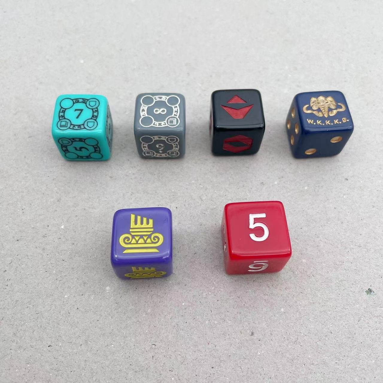 custom 6 sided plastic dice engraved printed custom dice for board game