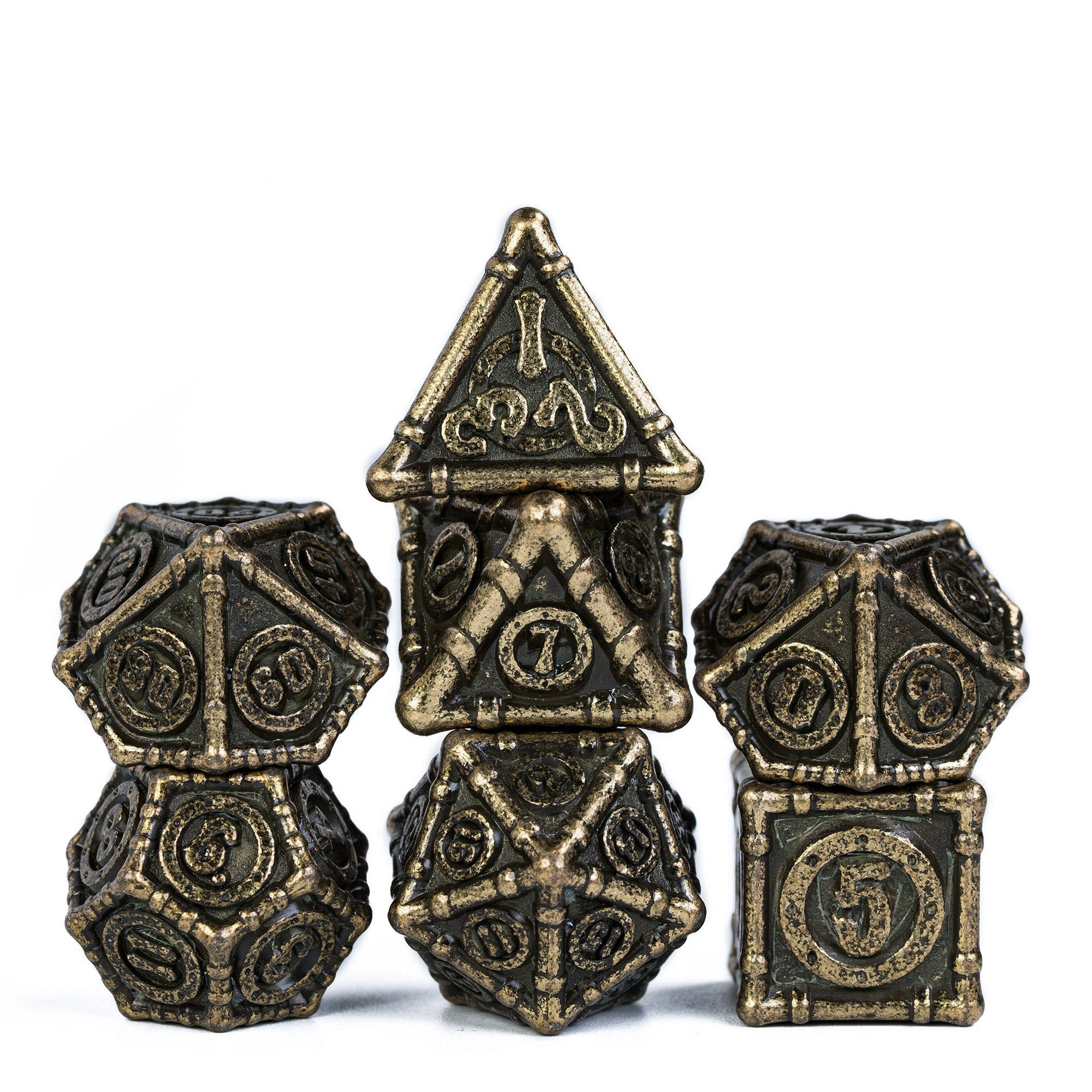Udixi Polyhedral custom logo rpg dungeons and dragons metal dice game set New Design Barrel Plating