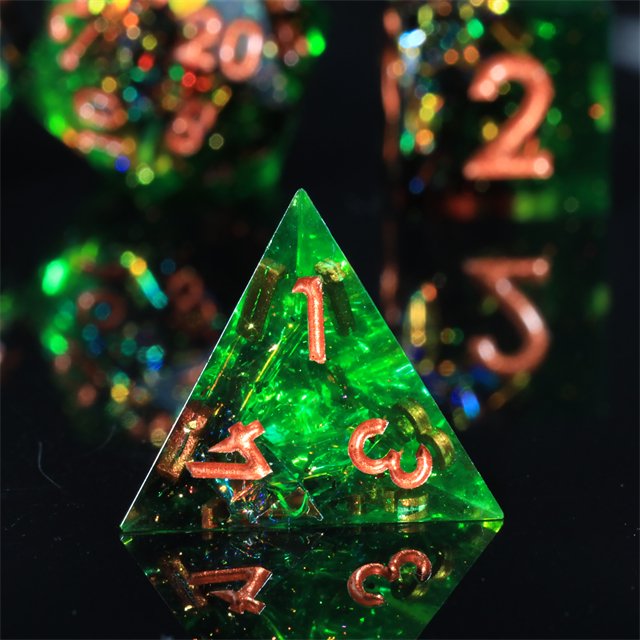 Mini Planet Wholesale dnd dice Dragon and Dungeon Resin Polyhedral dice Set Sharp Edges RPG board role-playing games Dice