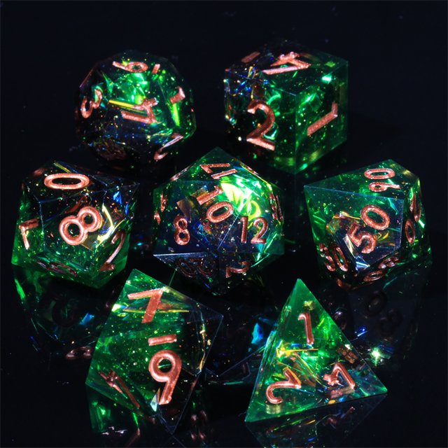 Mini Planet Wholesale dnd dice Dragon and Dungeon Resin Polyhedral dice Set Sharp Edges RPG board role-playing games Dice