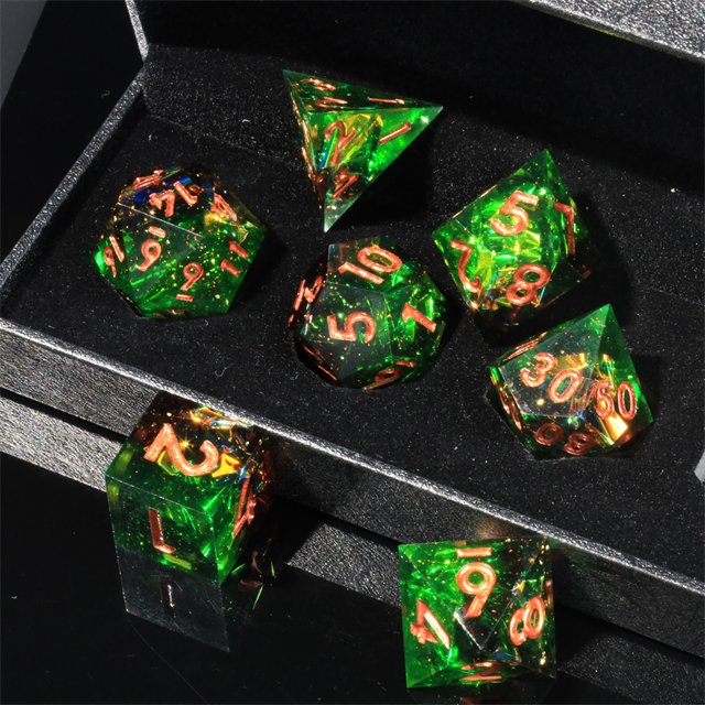 Mini Planet Wholesale dnd dice Dragon and Dungeon Resin Polyhedral dice Set Sharp Edges RPG board role-playing games Dice