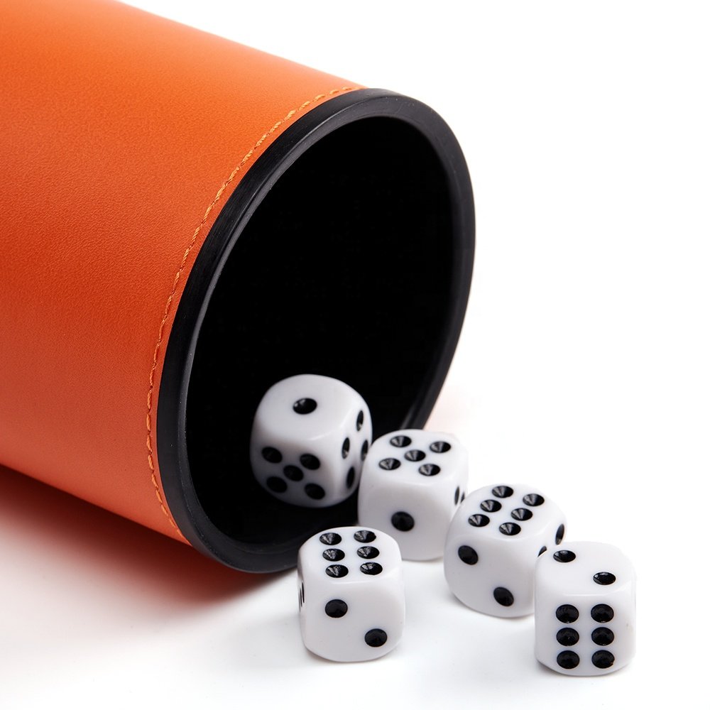 Dice Cup Factory Direct SaleLeather Professional Dice Shaker Party Family Entertainment Leather Dice Cup