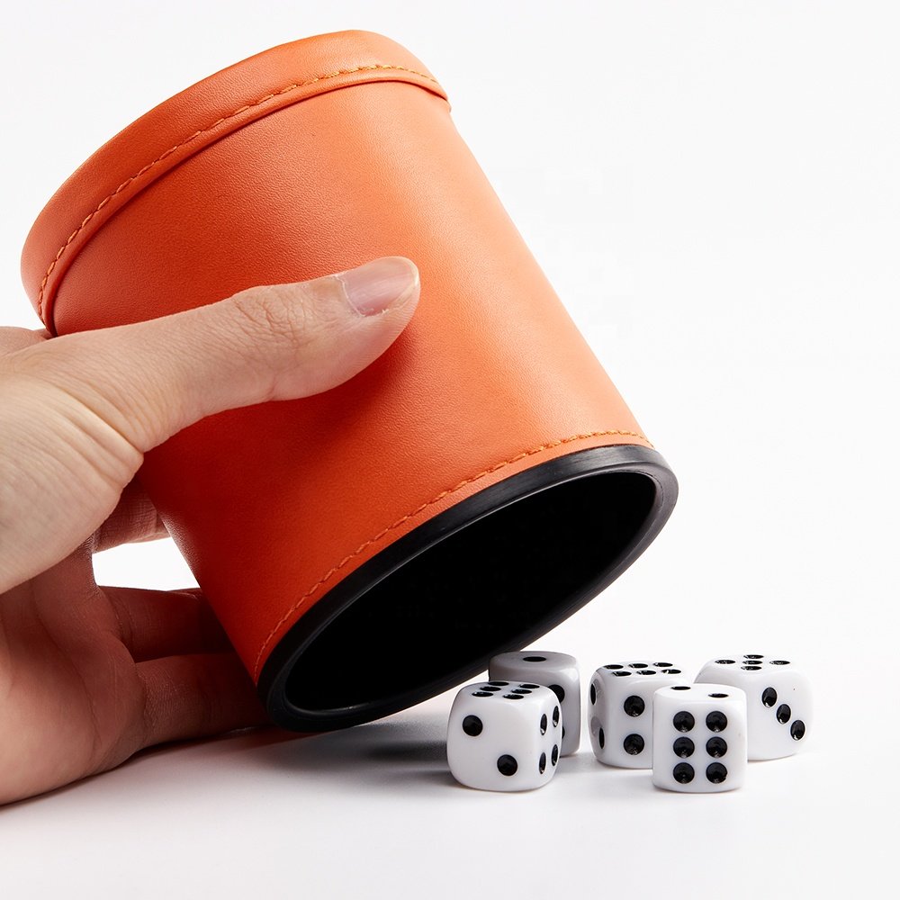 Dice Cup Factory Direct SaleLeather Professional Dice Shaker Party Family Entertainment Leather Dice Cup