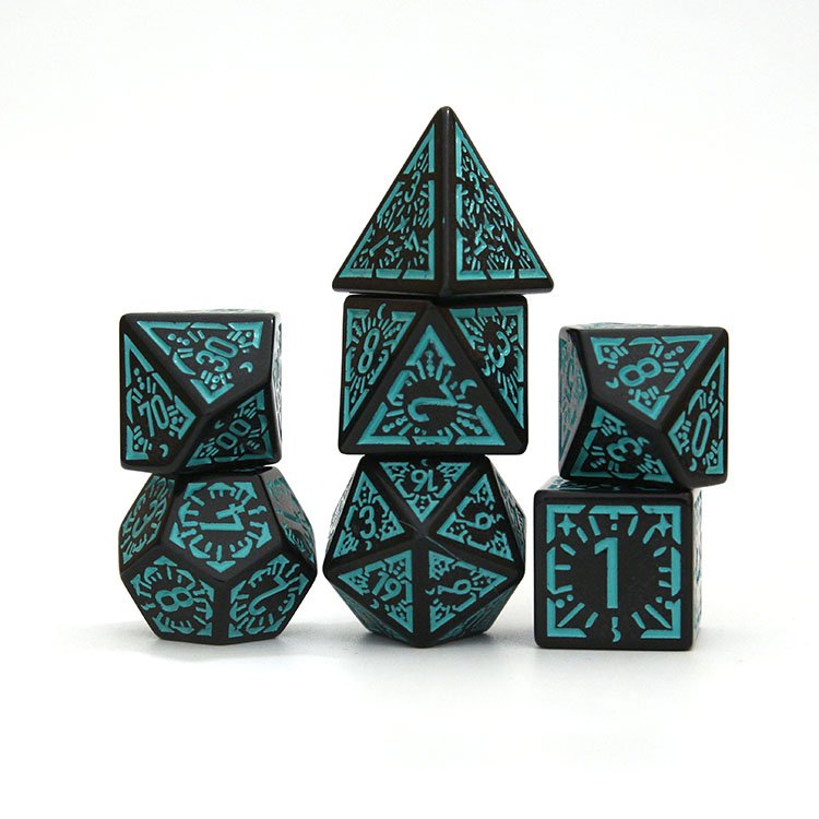 Black Dice Set Dungeons And Dragons Game Accessories