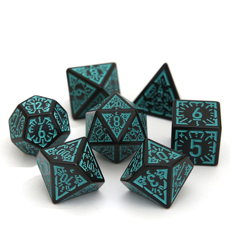 Black Dice Set Dungeons And Dragons Game Accessories