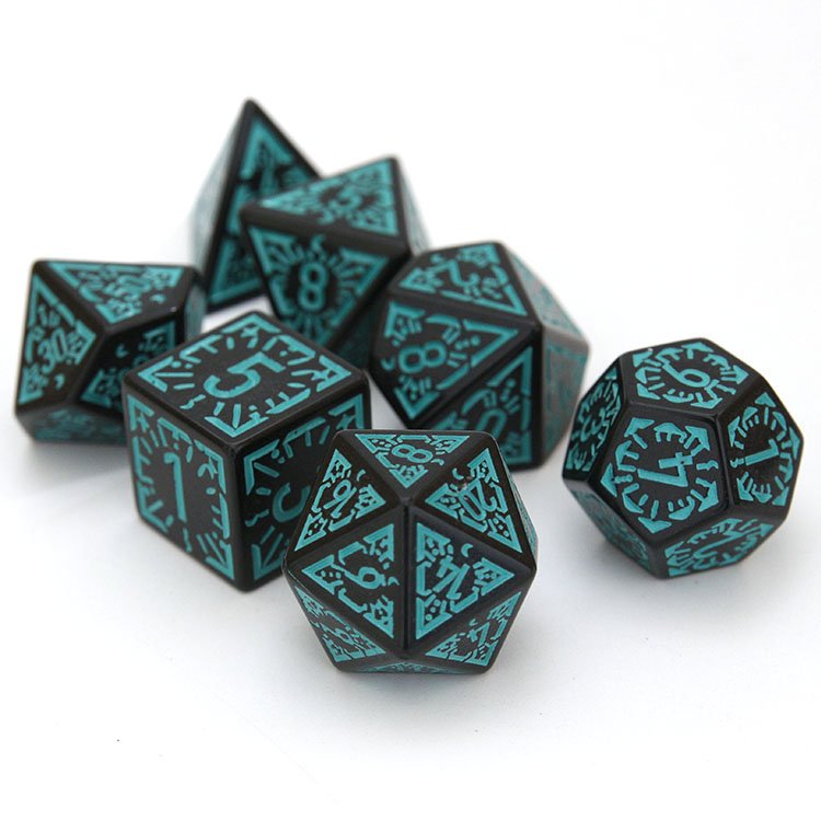 Black Dice Set Dungeons And Dragons Game Accessories
