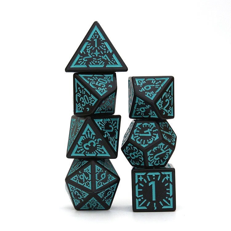 Black Dice Set Dungeons And Dragons Game Accessories