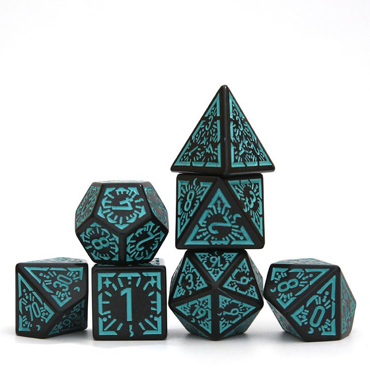 Black Dice Set Dungeons And Dragons Game Accessories