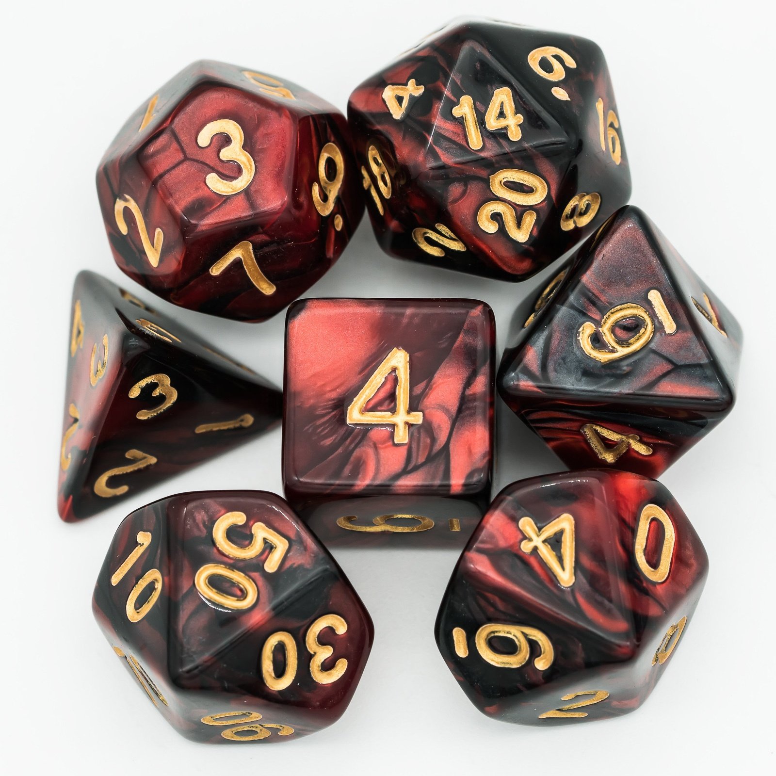 Udixi Polyhedral Plastic Acrylic RPG Wholesale Dungeons and Dragons Dice Set Color Mixed