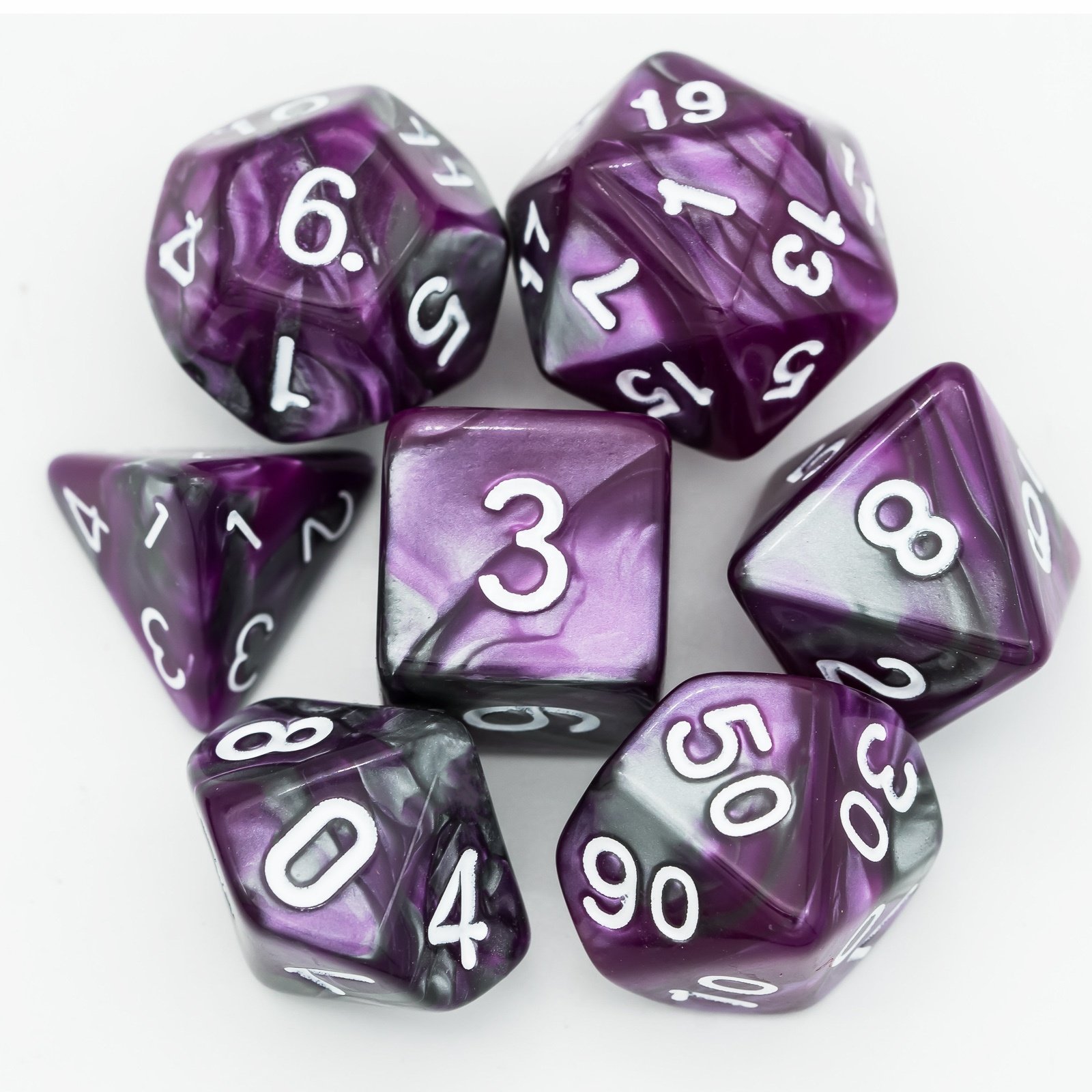 Udixi Polyhedral Plastic Acrylic RPG Wholesale Dungeons and Dragons Dice Set Color Mixed