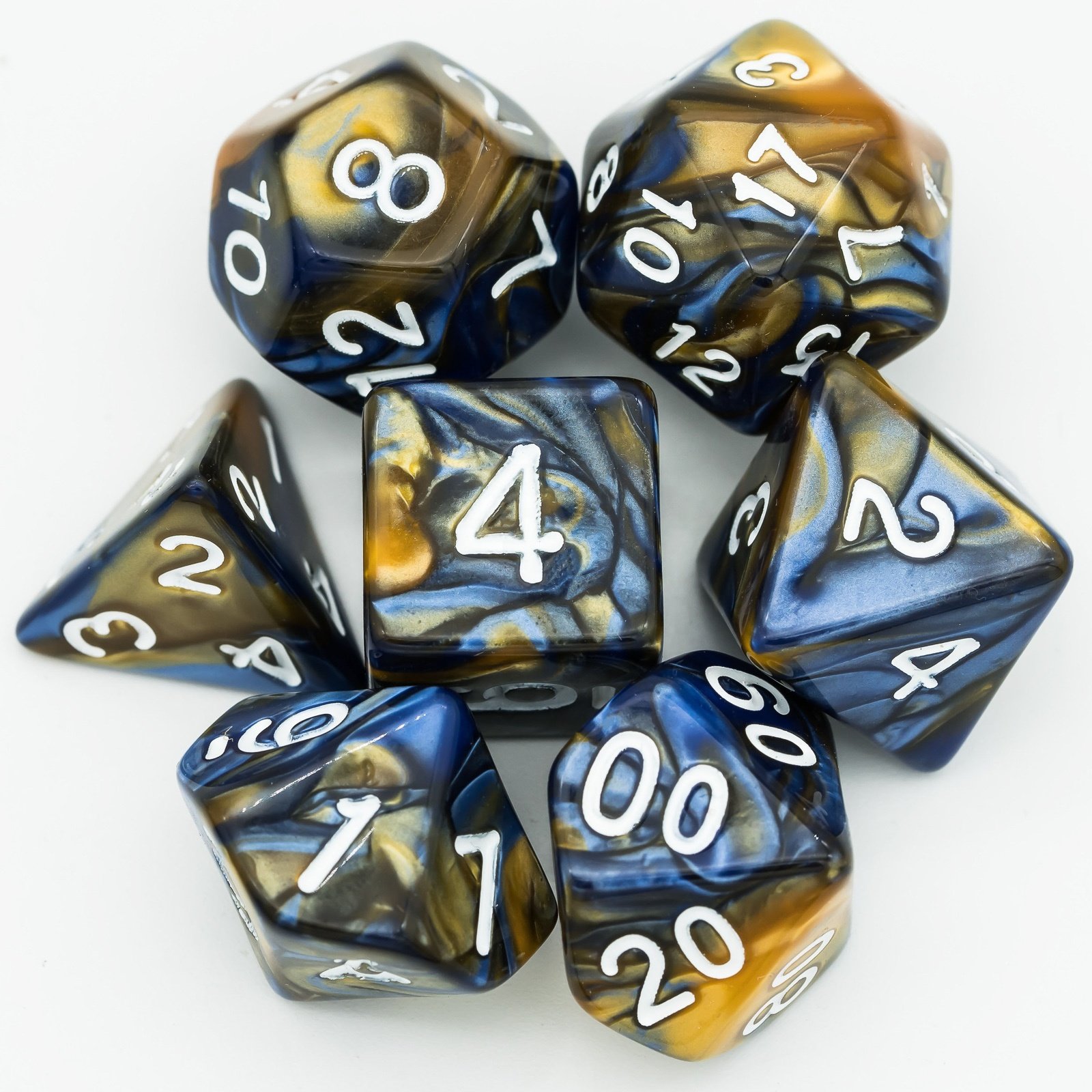 Udixi Polyhedral Plastic Acrylic RPG Wholesale Dungeons and Dragons Dice Set Color Mixed