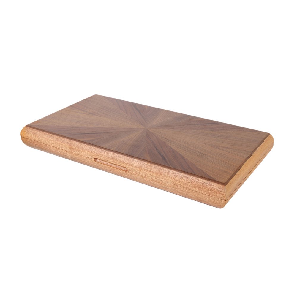 Custom quality board game luxury handmade wooden backgammon with chips and dice cup suit