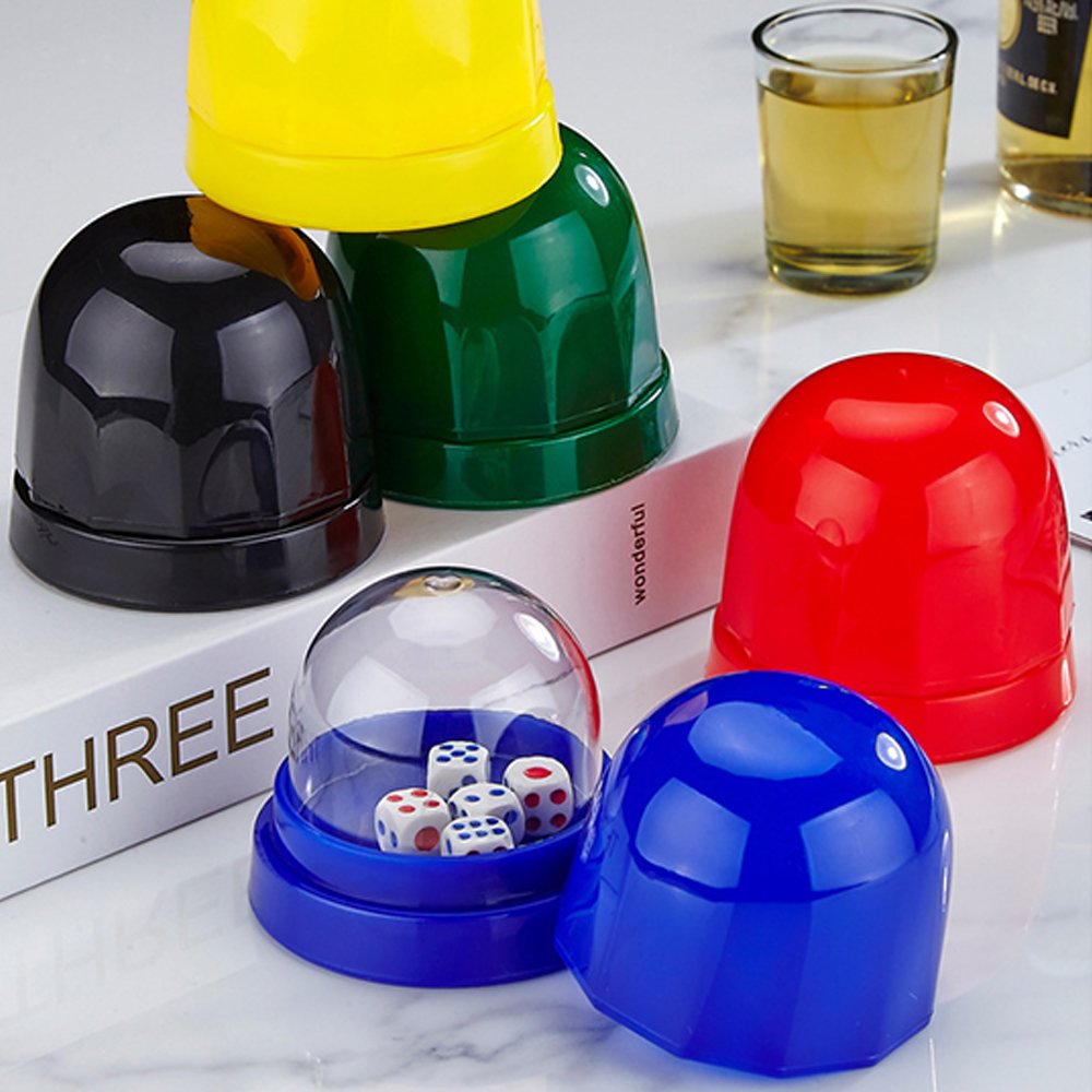 Anti-Cheating Dice Cup Nightclub Drinking Entertainment With 5 Dices Plastic Dice Cup Set