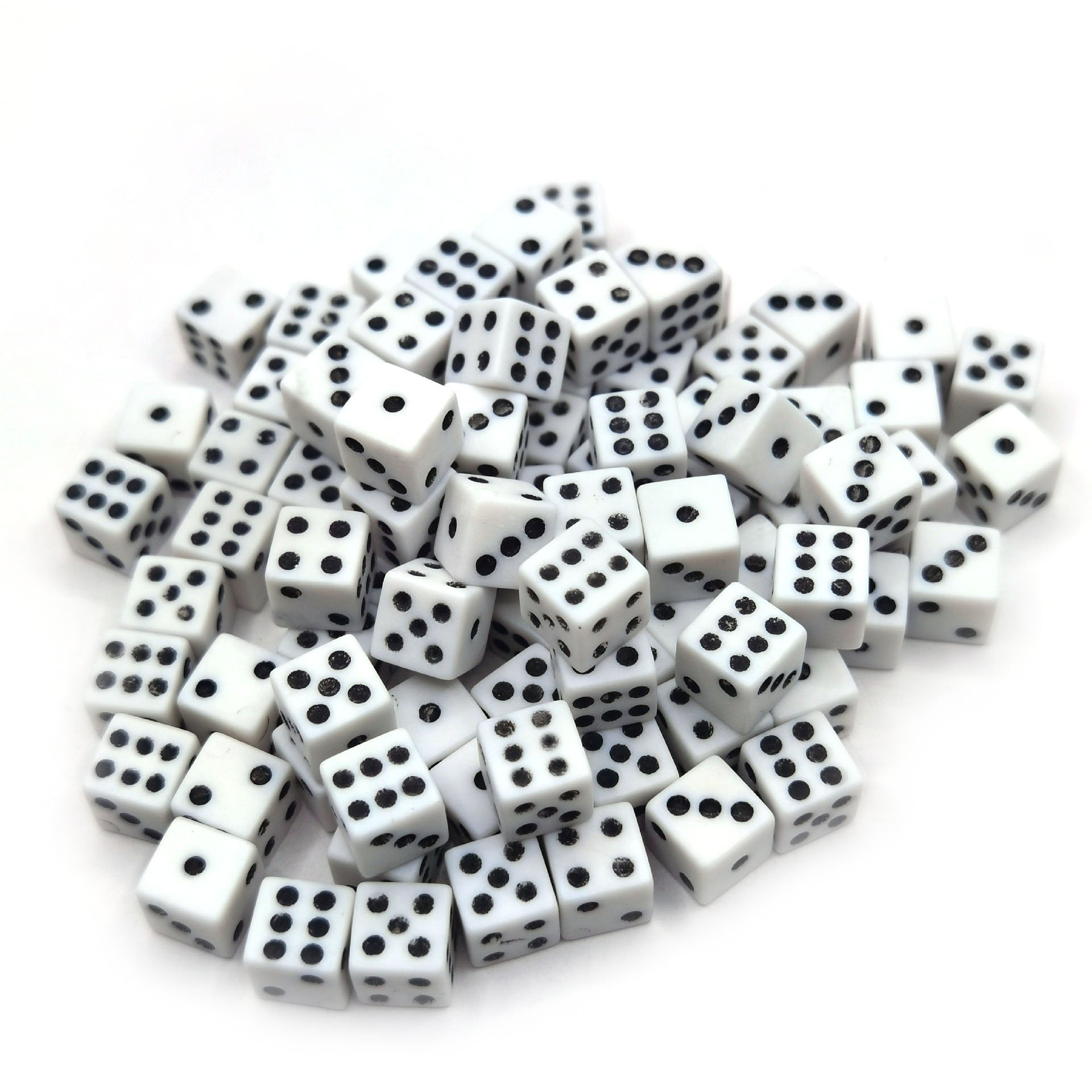 New Design 8mm Six Sided Plastic small Square colorful mini dice black and white