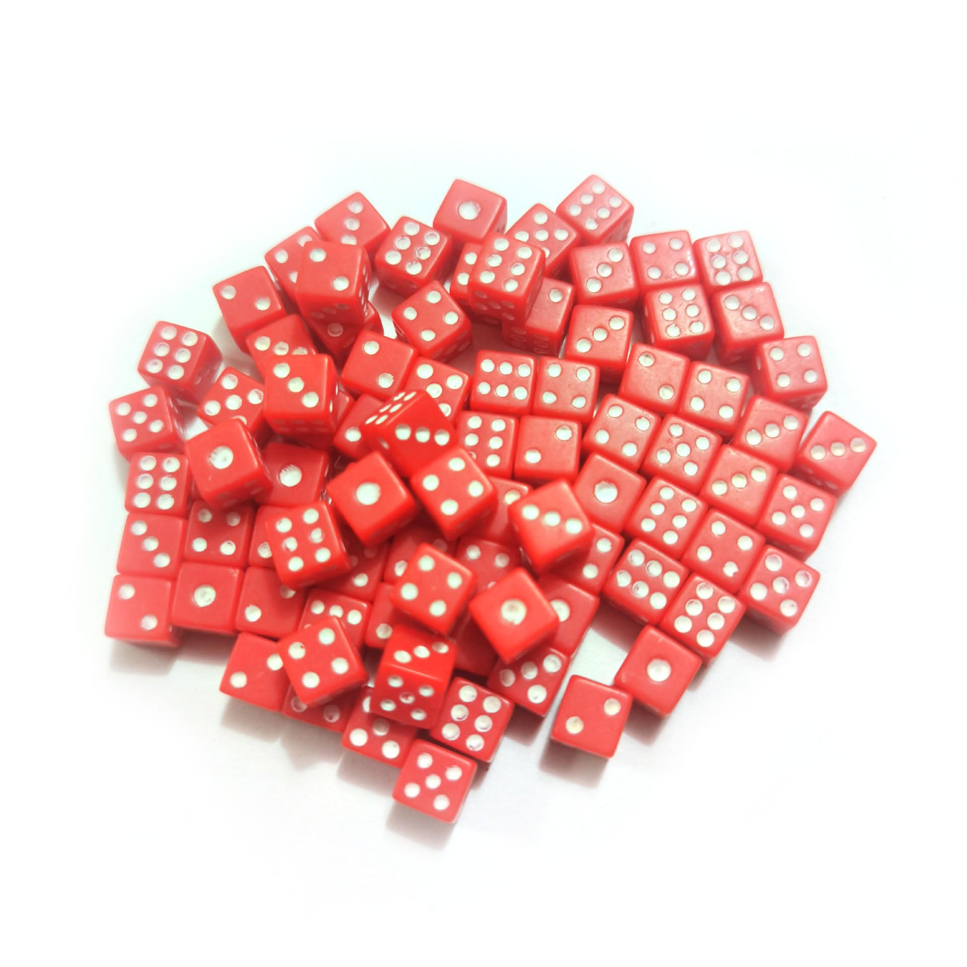 New Design 8mm Six Sided Plastic small Square colorful mini dice black and white