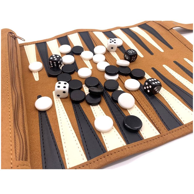 Backgammon portable backgammon set Custom LOGO Suitable for all ages For Wedding Gift