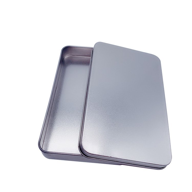 wholesale flat lid rectangle metal food can slim talldnd dice premium tin boxes for sweets rectangular tin box