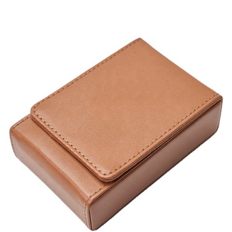 Customized Durable Single Deck Poker Boxes Leather Poker Card Deck With Box Paper Poker Cards