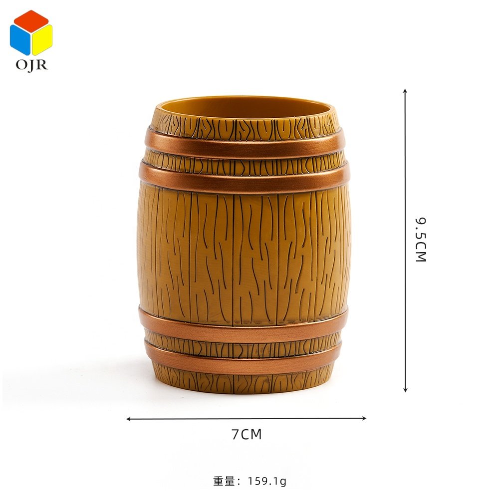 Brown High Quality Stacking Cups Cheap Custom Logo Pu Leather Round High Quality Dice Cup For Games