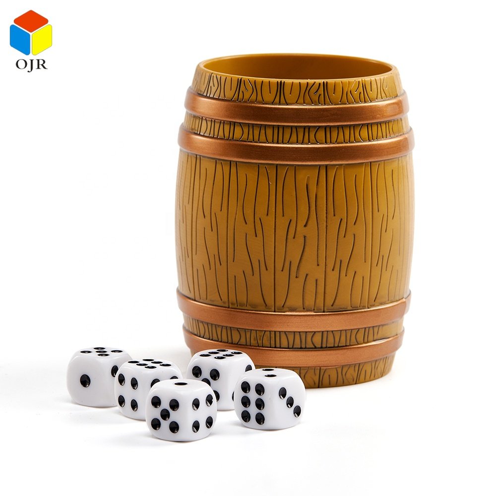 Brown High Quality Stacking Cups Cheap Custom Logo Pu Leather Round High Quality Dice Cup For Games