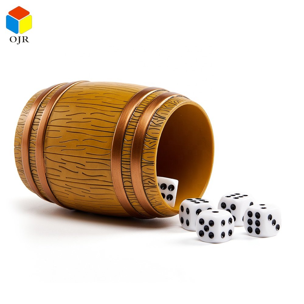 Brown High Quality Stacking Cups Cheap Custom Logo Pu Leather Round High Quality Dice Cup For Games