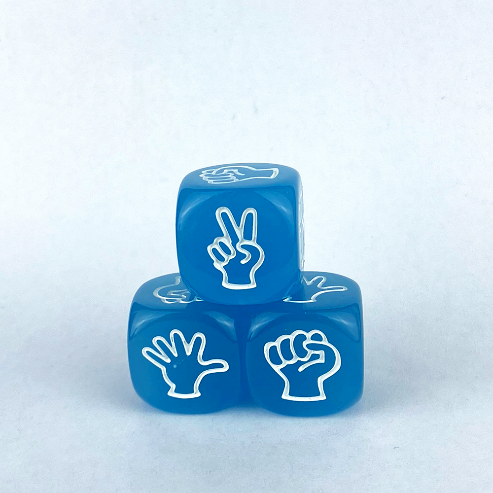 Acrylic D6 20MM Transparent High Intensity Luminous Dice Game Rock Paper Scissors Board Game Entertainment Custom Dices