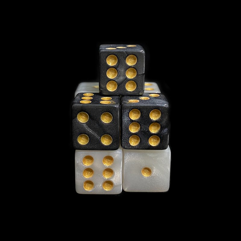 Slight Blemish Dice 16mm Square D6 Marble Dice