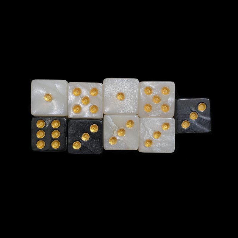 Slight Blemish Dice 16mm Square D6 Marble Dice