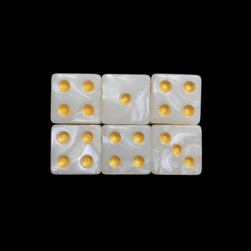 Slight Blemish Dice 16mm Square D6 Marble Dice