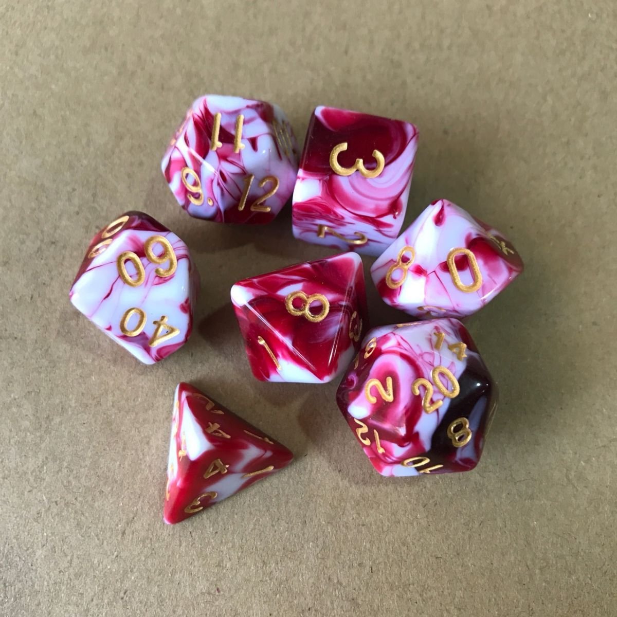 High Quality bulk dungeons and dragons rounded corners d20 gaming rpg board cheap polyhedral dice set