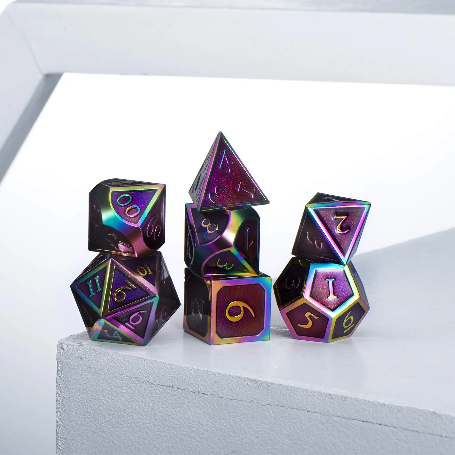 Customizable Logo Polyhedral Metal RPG Dice Set for Dungeons & Dragons Board Game Manufacturer Wholesale
