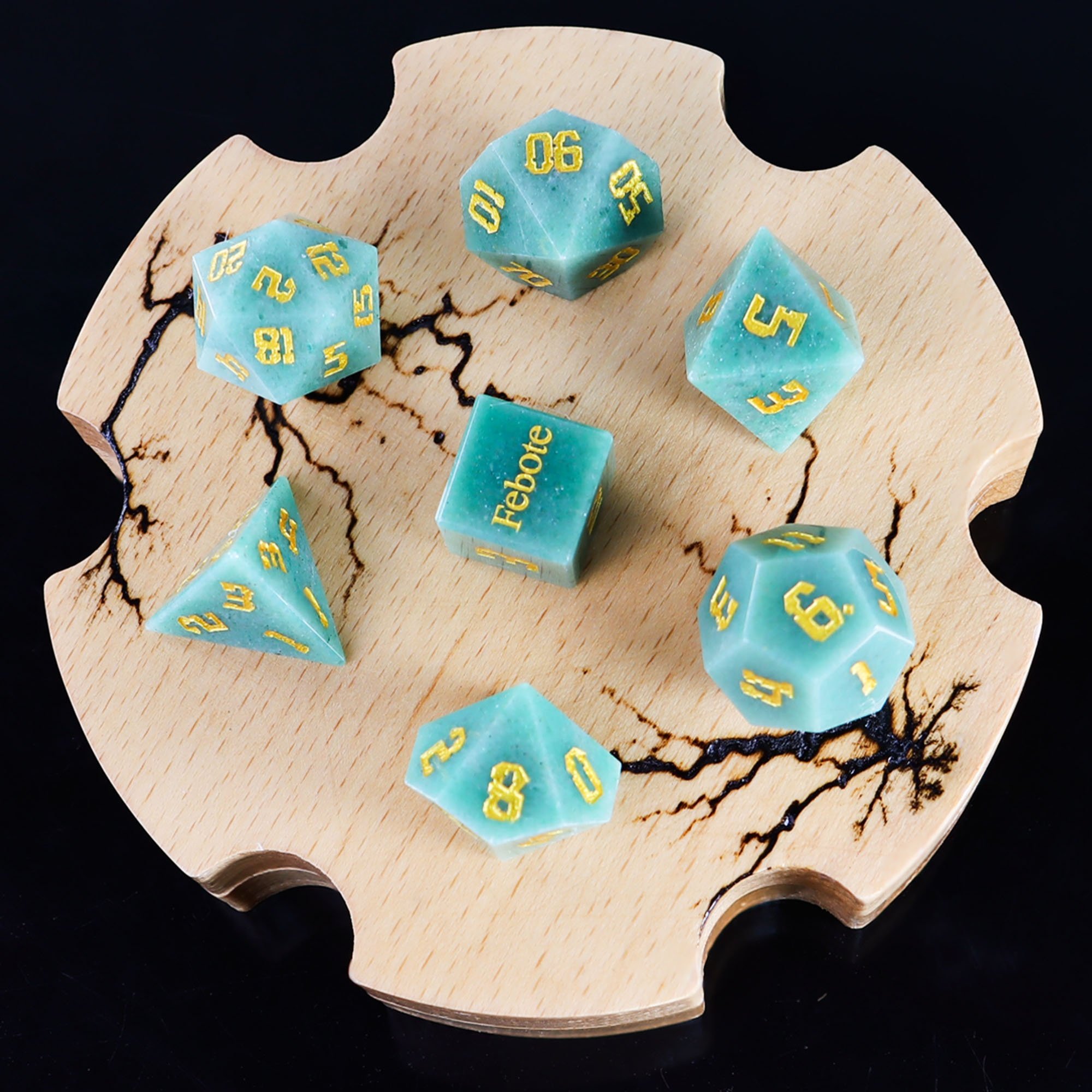 RPG Natural Gemstone Dice DND Gem Stone Dice Green Jade Dice For Dungeons And Dragons