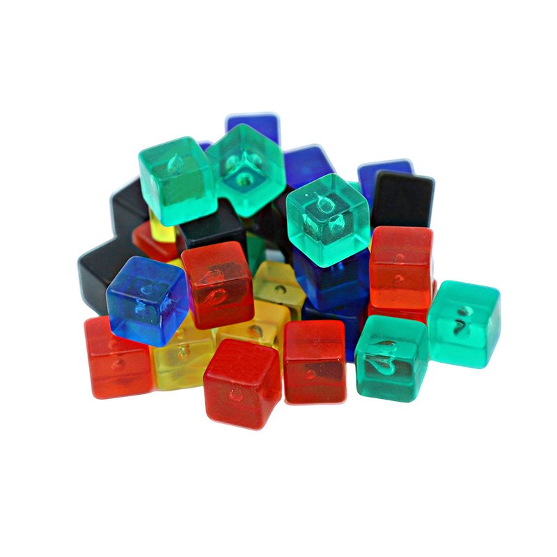 Customizable 9.5mm Resin Dice with Straight Corners dnd dice set bulk