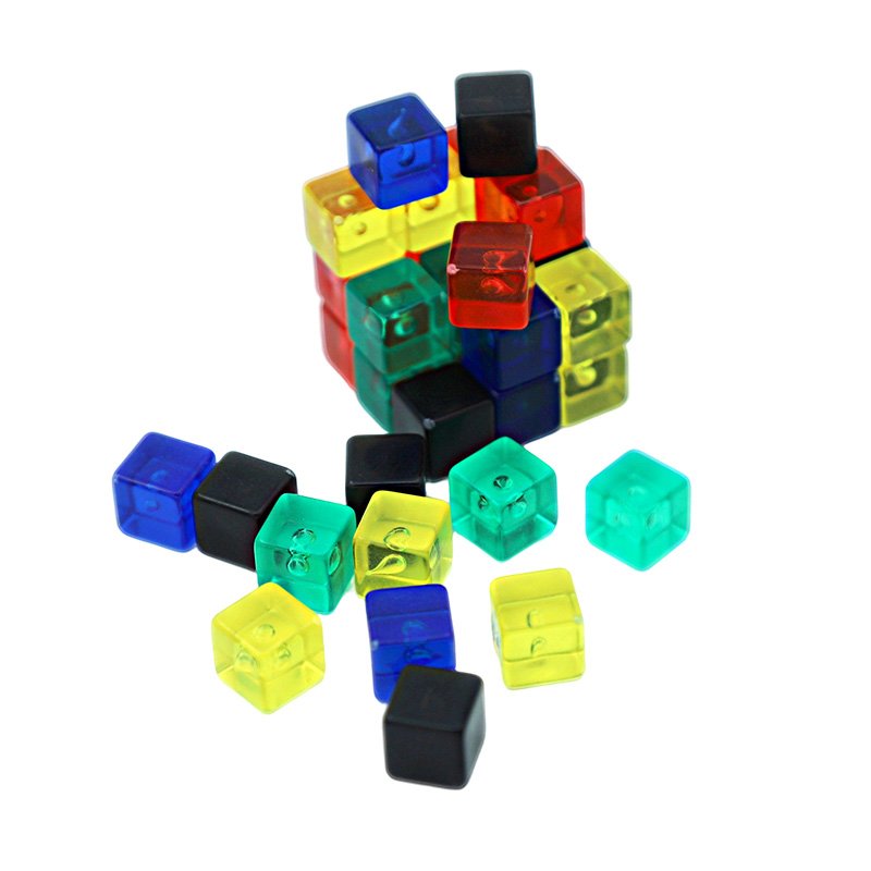 Customizable 9.5mm Resin Dice with Straight Corners dnd dice set bulk