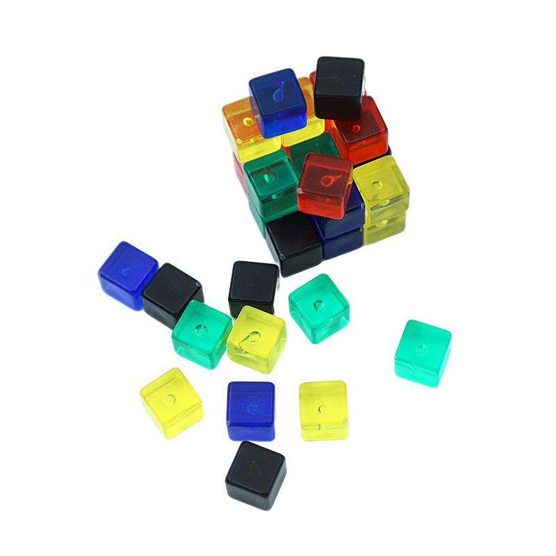Customizable 9.5mm Resin Dice with Straight Corners dnd dice set bulk