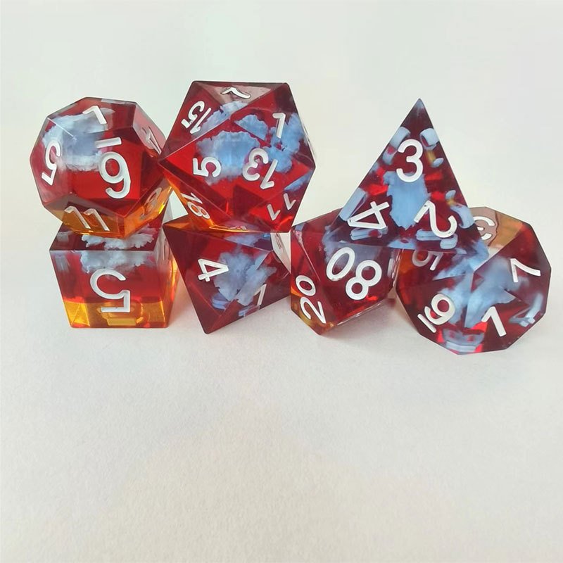 Wholesale Custom Dice Digital Resin Plastic Polyhedral Dice Game Accessories Dnd Dice Board Game