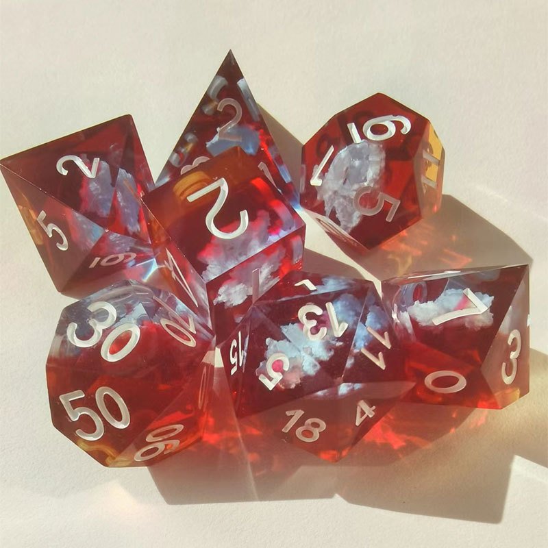 Wholesale Custom Dice Digital Resin Plastic Polyhedral Dice Game Accessories Dnd Dice Board Game