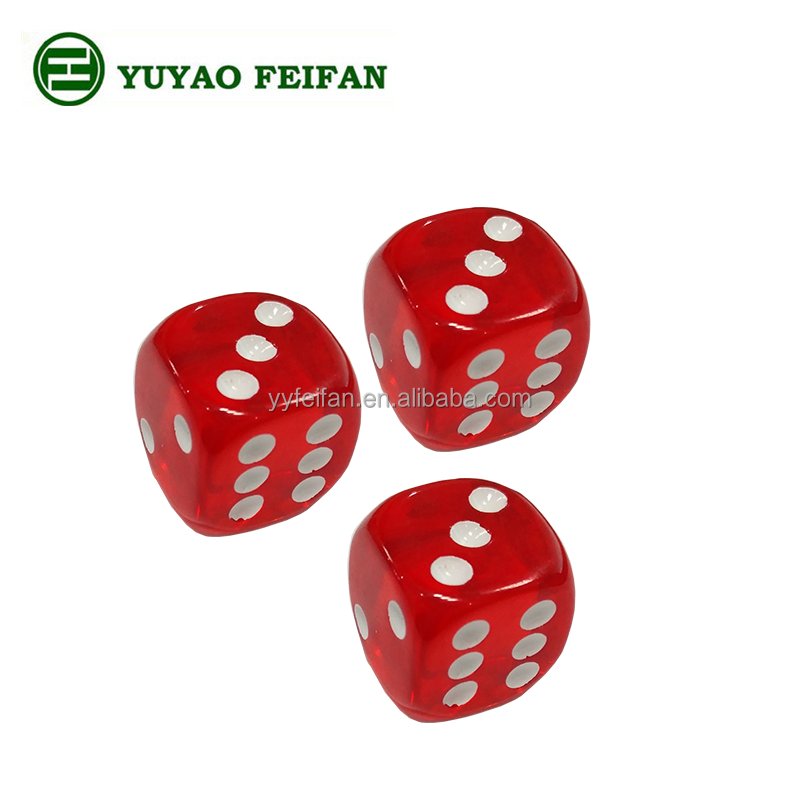 big plastic custom printing dice set, casino dice