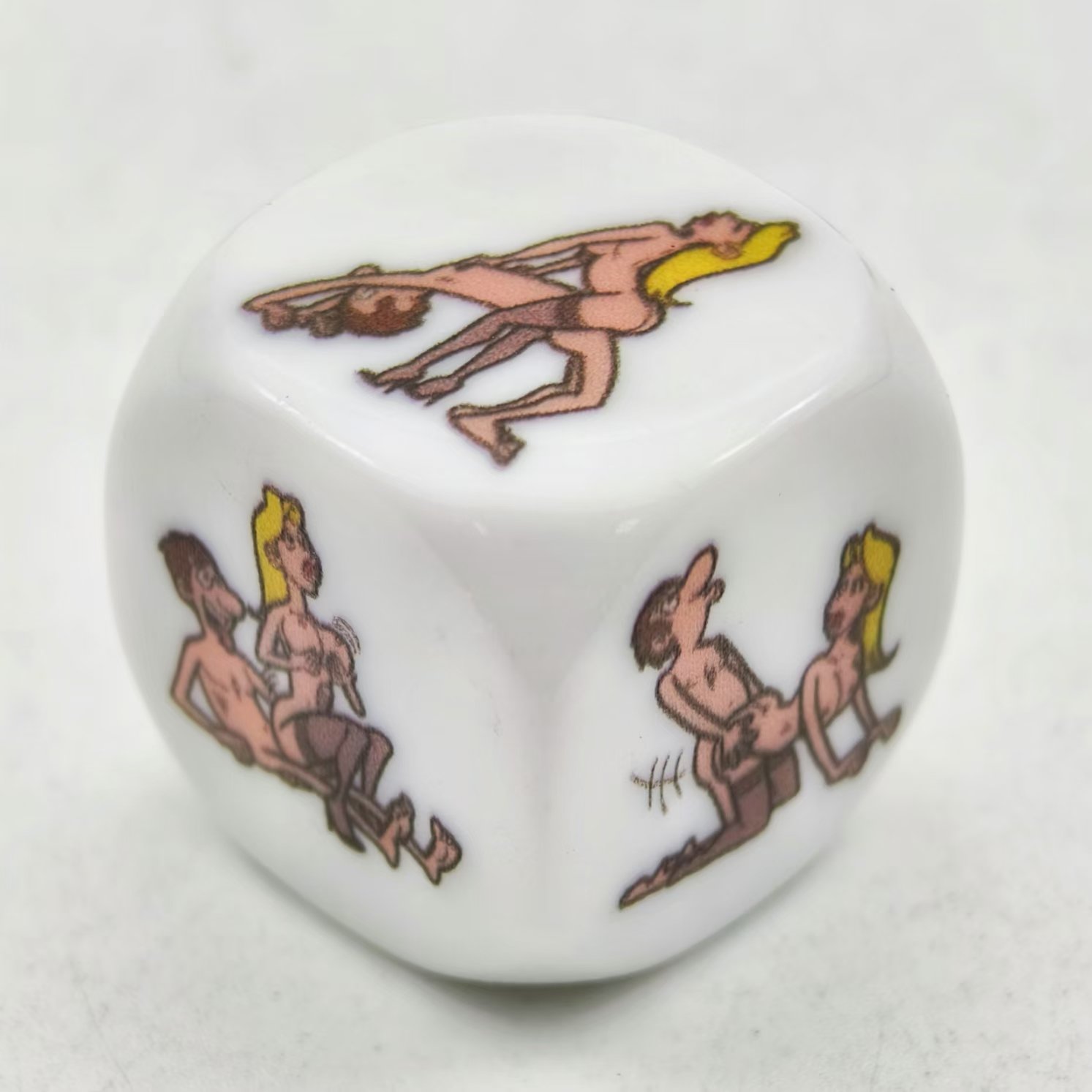 wholesale luxury personalized logo couples date sexy dice acrylic resin d6 16mm polyhedral adult games casino dice set
