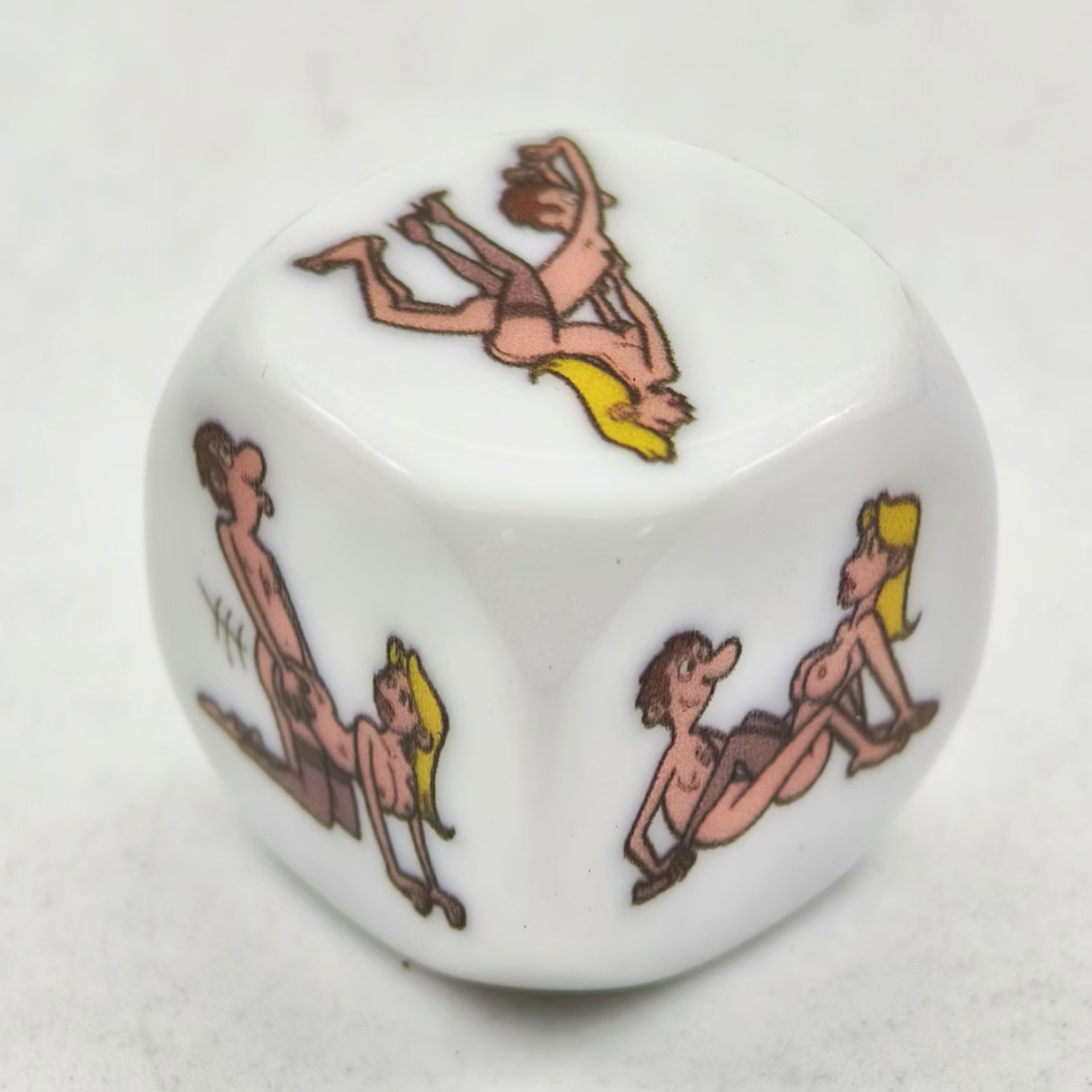wholesale luxury personalized logo couples date sexy dice acrylic resin d6 16mm polyhedral adult games casino dice set