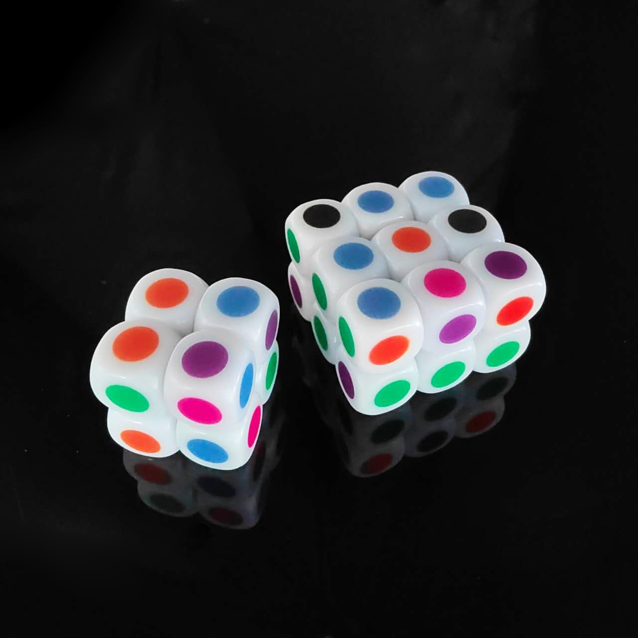 Hot selling professional recreational choose bulk dice wholesale fabric resin dice with many styles 16mm D6 casino point dice