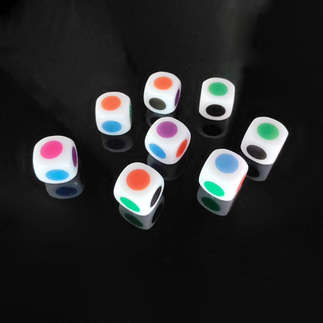 Hot selling professional recreational choose bulk dice wholesale fabric resin dice with many styles 16mm D6 casino point dice